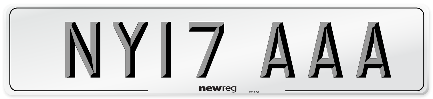 NY17 AAA Number Plate from New Reg